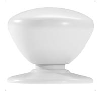 trust4care 4-Pack Extra Large White Bi-fold Closet Dummy Door Knobs with Wide Base, 1-3/5 Inch Pantry Wardrobe Dresser Kitchen Cabinet Pull Doorknobs, Bifold Sideboard Drawer Handles