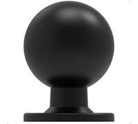trust4care 4-Pack Matt Black Tall Large Knobs with Wide Base for Bifold Closet Door, Ball Cabinet Wardrobe Dresser Knobs, 1-1/4 Inch Buffet Sideboard Drawer Handles