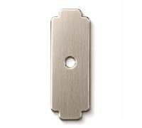 trust4care 4-Pack Nickel Rectangle Backplates of Bifold Closet Knobs