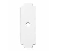 trust4care 4-Pack White Rectangle Backplates of Bifold Cabinet Knobs