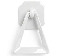 trust4care Large White Triangle Bifold Closet Door Pull Handles with 1.65 inch Protective Backplate(4-Pack) - Bifold Wardrobe Dresser Drawer Geometric Pendant Pulls, Modern Minimalism Furniture Knobs
