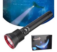 TrustFire DF70 Scuba Diving Torch 3200 Lumen Diving Flashlight Waterproof Dive Lights 70m Underwater LED Flashlight White Submersible Lights with Battery and Charger