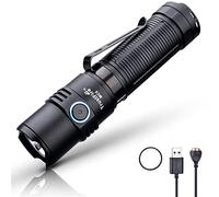 TrustFire MC5 Rechargeable Flashlights 3300 Lumen Flashlights High Lumens IPX8 Super Bright Magnetic Flashlight Compact Pocket EDC LED Flashlight for Emergencies Camping Searching Black