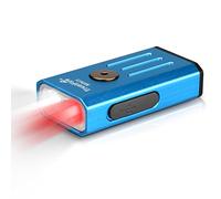 TrustFire Mini Torch Key Ring, 2 in 1 Torch Red Light 5 Light Modes LED Torch Small Torch for Camping, Hiking, Night Vision, Night Fishing, Emergency Blue