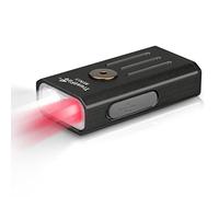 TrustFire Mini Torch Key Ring, 2 in 1 Torch Red Light 5 Light Modes LED Torch Small Torch for Camping, Hiking, Night Vision, Night Fishing, Emergency Black