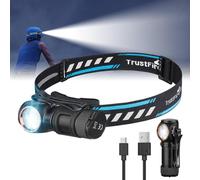 TrustFire MT15 Headlamp, 1000 Lumen Torch Rechargeable IPX8 Waterproof Head Lamp with 5 Modes Multi-Function LED Flashight for Hiking Outdoor Camping Gear