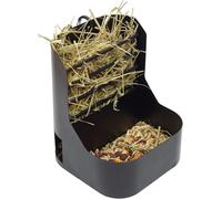 Trustic Hay and Food Feeder for Rabbit, Guinea Pig, Bunny, Chinchilla, Heavy Duty Metal Bin 5.5 x 5.5 x 7 inch