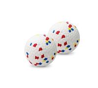Trustic Rubber Fetch Dog Balls 3 inch, for Large and Medium Breeds, Durable Toy for Chewers (White, 2 Pack)