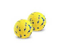 Trustic Rubber Fetch Dog Balls 3 inch, for Large and Medium Breeds, Durable Toy for Chewers (Yellow, 2 Pack)