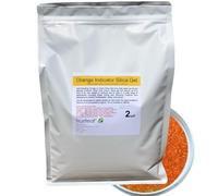 Trustleaf 2kg, 4.4lbs Bag Orange Indicator Silica Gel Desiccant 2-4mm Beads - Dehumidify - Flower Drying - 3D Printing - Storage