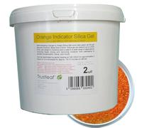 Trustleaf 2kg, 4.4lbs Tub of Orange Self Indicating Silica Gel, 2-4mm Beads - Dehumidify - Flower Drying - 3D Printing - Storage