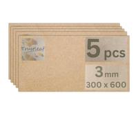 Trustleaf 3mm Sheets of MEDITE Premier MDF 300mm x 600mm Approx 1ft x 2ft. Pack of 5