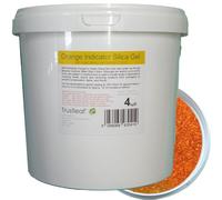 Trustleaf 4kg, 8.8lbs Tub of Orange Self Indicating Silica Gel, 2-4mm Beads - Dehumidify - Flower Drying - 3D Printing - Storage