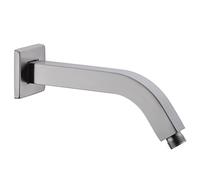 TRUSTMI Square Shower Arm Wall Mount 8 Inch Angled Shower Head Extension Pipe V Shape Showerhead Extender with Flange, Brushed Nickel