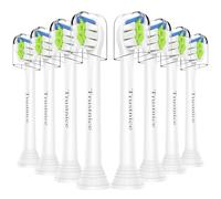 Trustnice Compact Size Toothbrush Heads for Philips Sonicare Brush Heads - Compatible with Philips Sonicare HealthyWhite & Snap-on Brush Modle, 8 Pack