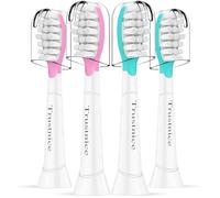Trustnice Kids Replacement Heads for Philips Sonicare, Soft Compact Toothbrush Heads for Kids Aged 7+, Mini, Pink & Blue, 4 Pack