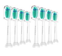 Trustnice Replacement Toothbrush Heads, Compatible with Philips Sonicare Click-on Electric Toothbrush Handles, 8 Standard Replacement Heads HX6014, White