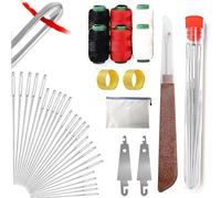 Trustpicks Sewing Kit,Stainless Steel Hand Sewing Needles,37Pcs Big Eye Steel Needle Set - Long & Thin Handmade Quilting & Sewing Needles Kit for DIY Handcrafts, Quilting, Embroidery (1Set)
