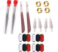 Trustpicks Sewing Kit, Trustpicks 37PCS Stainless Steel Sewing Kit, Portable DIY Punch Needle Thread Kit Repair Tools for Beginners & Daily Use (2set)