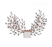 TRUSTTWO Fashion Crystal Rhinestone Hair Combs Wing Plate Silver Color Gold Wedding Bridal Hair Accessories Handmade Hairbands Jewelry The New(Gold)