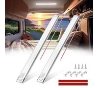 TrustWheel 12V LED Interior Light Bar,168LEDs 1700LM 12W, DC 12 Volt led Strip Lights with ON/Off Switch,RV Lights for Enclosed Cargo Trailer,Van,Truck,Lorry Camper,Boat,Caravan Motorhome-2Pack