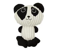 TrustyPup Strong 'N Silent Big Head Panda Silent Squeak Plush Dog Toy, Chew Guard Technology - Black/White, Medium