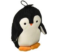TrustyPup Strong 'N Silent Penguin Silent Squeak Plush Dog Toy, Chew Guard Technology - Black/White, Medium