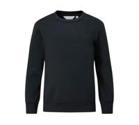 Trutex Basics Kids Black School Sweatshirt - Crew Neck Cotton-Rich Standard Fit School Uniform Jumper for Boys and Girls - Age 8