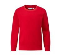 Trutex Basics Kids Bright Red School Sweatshirt - Crew Neck Cotton-Rich Standard Fit School Uniform Jumper for Boys and Girls