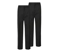 Trutex Boys Black School Trousers, Slim Leg Adjustable Waist - Durable Junior Boys School Uniform Trousers, Multipack - Age 9 (2 Pack)