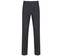 Trutex Boys Grey School Trousers - Slim Leg Adjustable Waist, Stain Resistant Flat Front Senior Boys Uniform Trousers - (34W)