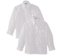 Trutex Boy's Long Sleeve Easy Care Shirt, White, 15 Years (Manufacturer Size: 15" Collar) (Twin Pack)