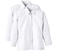 Trutex Boy's Non Iron Long Sleeve Shirt (pack of 2), White, 17.5 inches