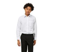 Trutex 2 Pack Long Sleeve Boys School Shirts (3-16+ Years) Durable Boy's Button-Down Shirts, 2 x Non-Iron Long Sleeve School Shirts Boys - Genuine School Uniform White