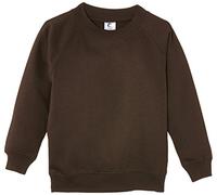 Trutex Crew Neck School Sweatshirt (1-16+ Years), Unisex School Uniform Boys and Girls, Standard Fit School Jumpers for Boys and Girls, School Sweatshirt Kids - Genuine School Uniform Brown