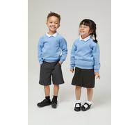 TRUTEX Forest Green School Crew Neck Sweatshirt in Light Blue | Size: 5-6 Years TRUTEX Light Blue 5-6 Years