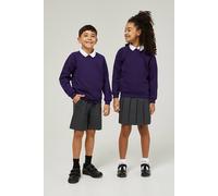 TRUTEX Forest Green School Crew Neck Sweatshirt in Purple | Size: 12 Years TRUTEX Purple 12 Years