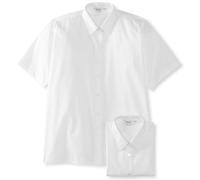 Trutex Girl's 2Pk Non Iron Short Sleeve Blouse, White, 32 inches