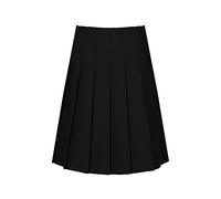 Trutex Girls Black Pleated School Skirt - Stitch Down Elasticated Waist Stain Resistant School Uniform Skirt for Girls - Ages 11-12