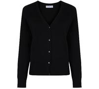 Trutex Girls Black V Neck Cardigan - 100% Cotton School Uniform Cardigans for Kids Age Year 3-4 - Manufacturer Size: 20-22" Chest