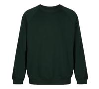 Trutex Kids Bottle Green School Sweatshirt - Crew Neck Cotton-Rich Standard Fit School Uniform Jumper for Boys and Girls - Ages 3-4