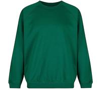 Trutex Kids Emerald Green School Sweatshirt - Crew Neck Cotton-Rich Standard Fit School Uniform Jumper for Boys and Girls - Ages 2-3