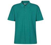 Trutex Kids Jade Green Plain School Polo Shirts - Short Sleeve Cotton-Rich Unisex PE Kit Polos for Boys and Girls - Age 11