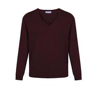 Trutex Kids Maroon School Jumper - Plain V Neck 100% Cotton Knit, Long Sleeve Standard Fit School Uniform Sweater for Boys and Girls - (14 Years)