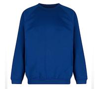 Trutex Kids Royal Blue School Sweatshirt - Crew Neck Cotton-Rich Standard Fit School Uniform Jumper for Boys and Girls - Age 14