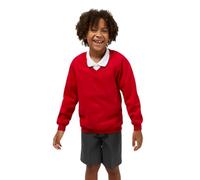 Trutex Kids School Jumper | V Neck Cotton-Rich Knit, Raglan Sleeve School Uniform Sweater for Boys and Girls