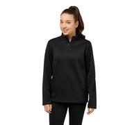 Trutex Kids School PE Sweatshirt - 1/4 Zip Plain Sports Jumper, Standard Fit Contemporary PE Kit Top for Boys and Girls - Black (15 Years)