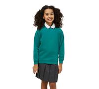 Trutex Kids School Sweatshirt | Crew Neck Cotton-Rich Standard Fit School Uniform Jumper for Boys and Girls