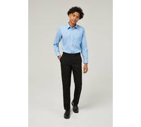 Trutex Boys Blue School Shirts 2 Pack - Long Sleeve Non Iron Cotton Uniform Shirts, Easy Care (16-18 Years)