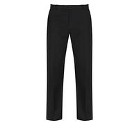 Trutex Senior Boys School Trousers Sturdy Fit Stain Resistant Flat Front Smart Boys' Trousers for School Uniform (Size 36" Waist, Black)